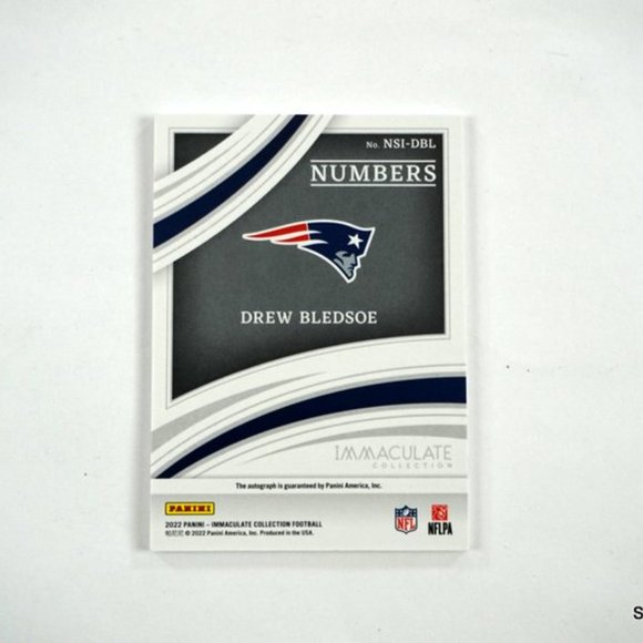 2022 Panini Immaculate Drew Bledsoe Numbers Signatures Auto #'d 3/11 SP Patriots - Picture 2 of 2